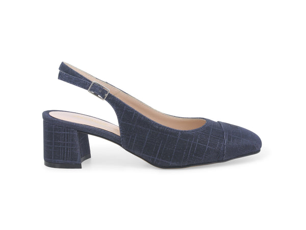 Melluso Slingback Elegante per Cerimonia Tomaia Tessuto Blu E1301Z-244997